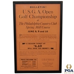 1939 US Open Championship at Philadelphia Country Club Ticket Poster - Byron Nelson Winner 15" x 24"