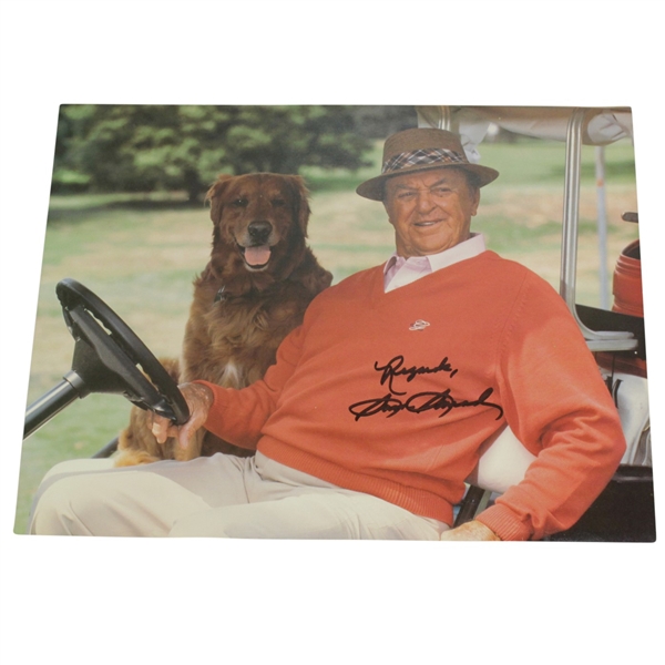 Sam Snead Signed 11x14 Color Photo in Golf Cart with Dog JSA ALOA