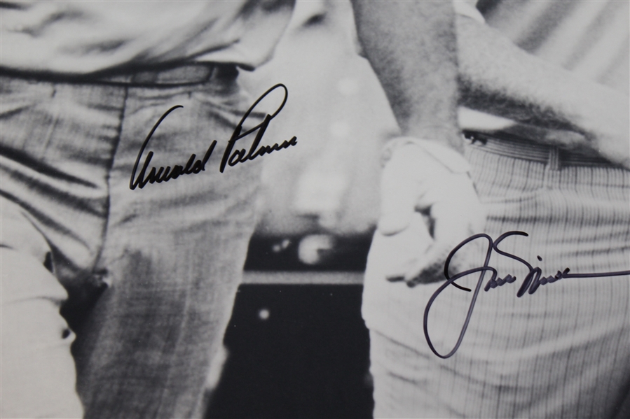 Arnold Palmer & Jack Nicklaus Signed 16x20 Black and White Photo FULL JSA #Z77539