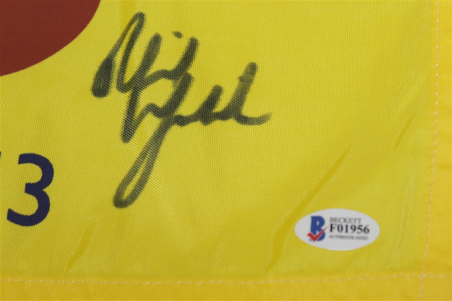 Phil Mickelson Signed 2013 Open Championship at Muirfield Flag BECKETT #F01956