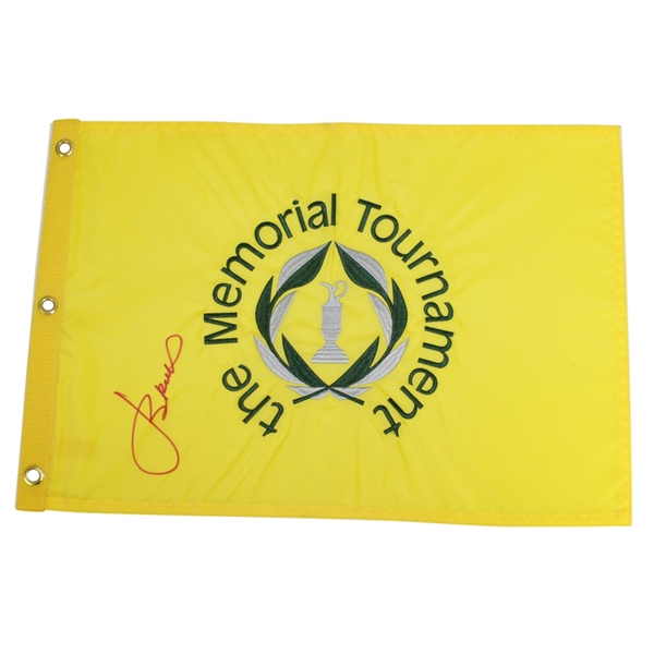 Jordan Spieth Signed The Memorial Tournament Undated Embroidered Flag JSA ALOA