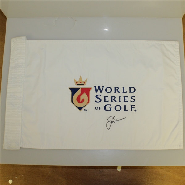 Jack Nicklaus Signed World Series of Golf Embroidered Flag JSA ALOA