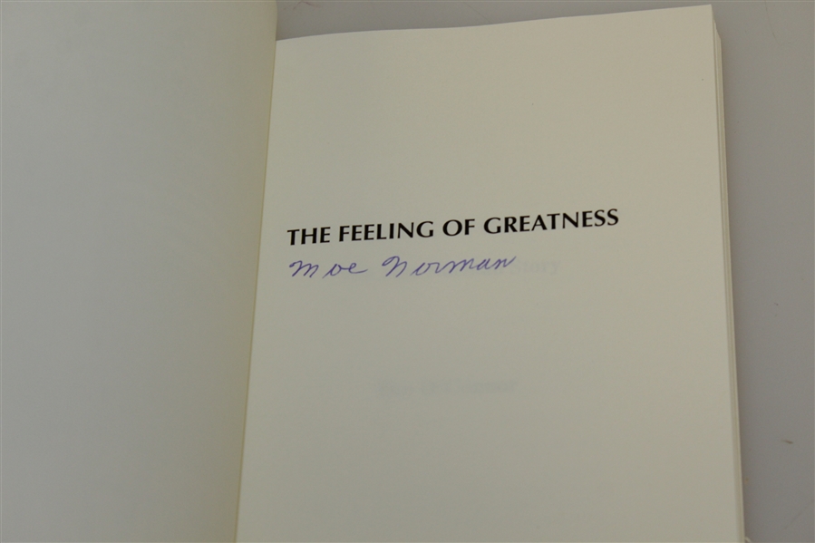 Moe Norman Signed 'The Feeling of Greatness: The Moe Norman Story' Book JSA ALOA