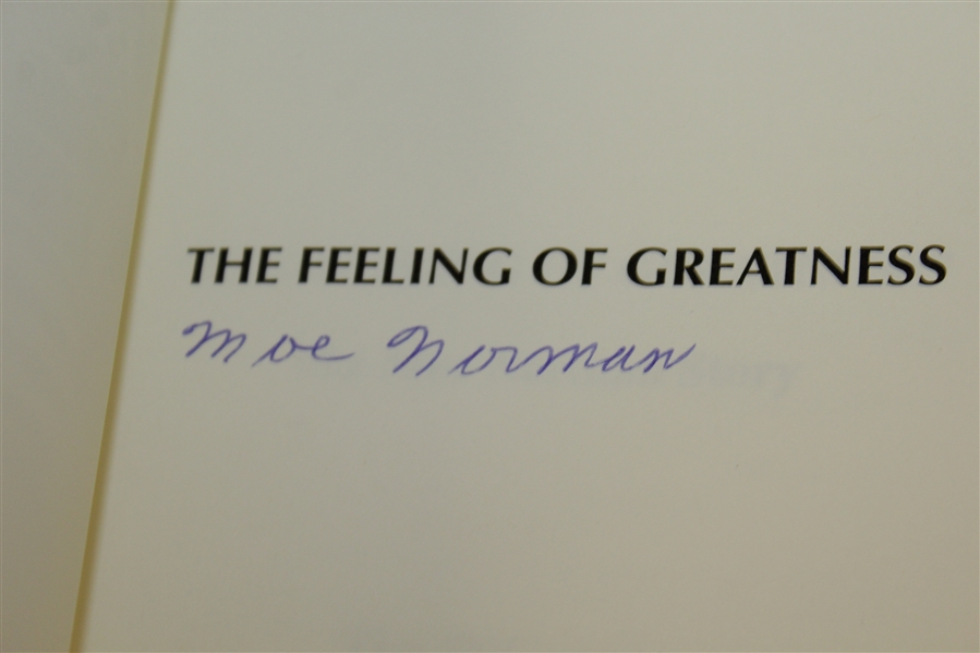 Moe Norman Signed 'The Feeling of Greatness: The Moe Norman Story' Book JSA ALOA