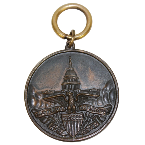 1927 District of Columbia Golf Championship Third Place Medal Won by M.R. Page Hufty