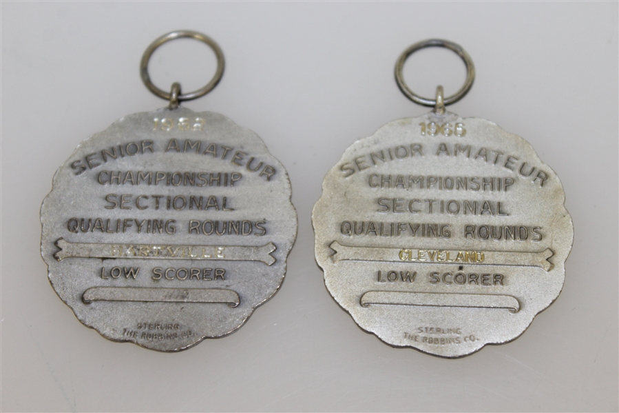 1962 & 1965 Senior Amateur Championship USGA Low Scorer Medals - Cleveland & Hartville