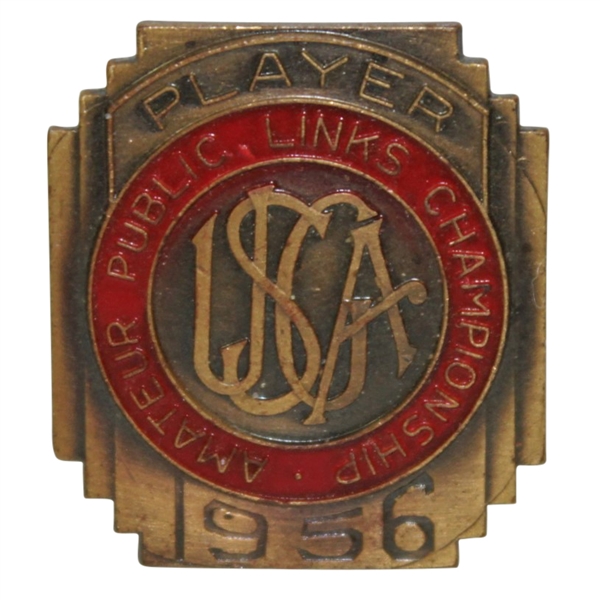 1956 USGA Public Links Player Contestant Badge