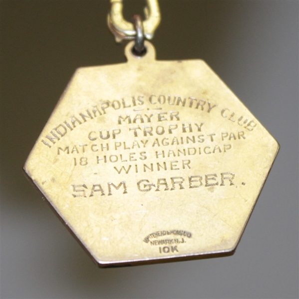 1915 Indianapolis Country Club Mayer Cup Trophy Winners  10 K Medal Won by Sam Garber