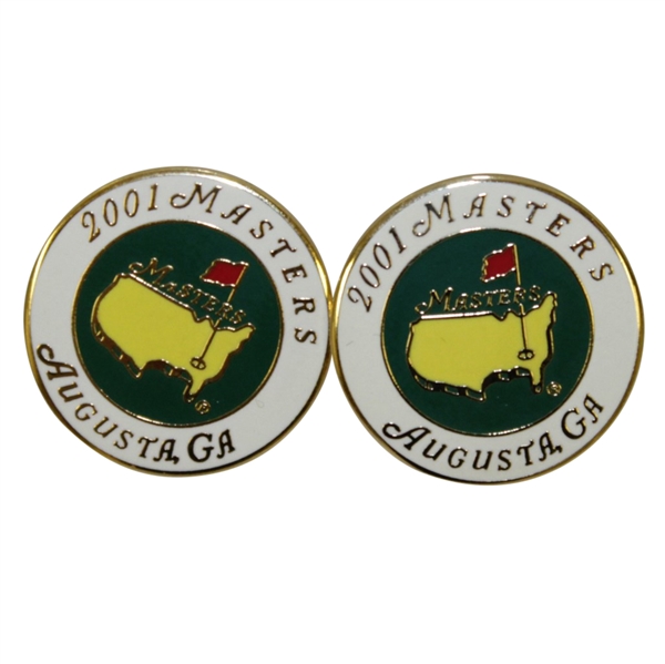 Two 2001 Masters Tournament Ball Markers