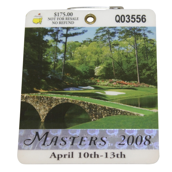 2008 Masters Tournament Series Badge #Q03556 - Trevor Immelman Wins Green Jacket!