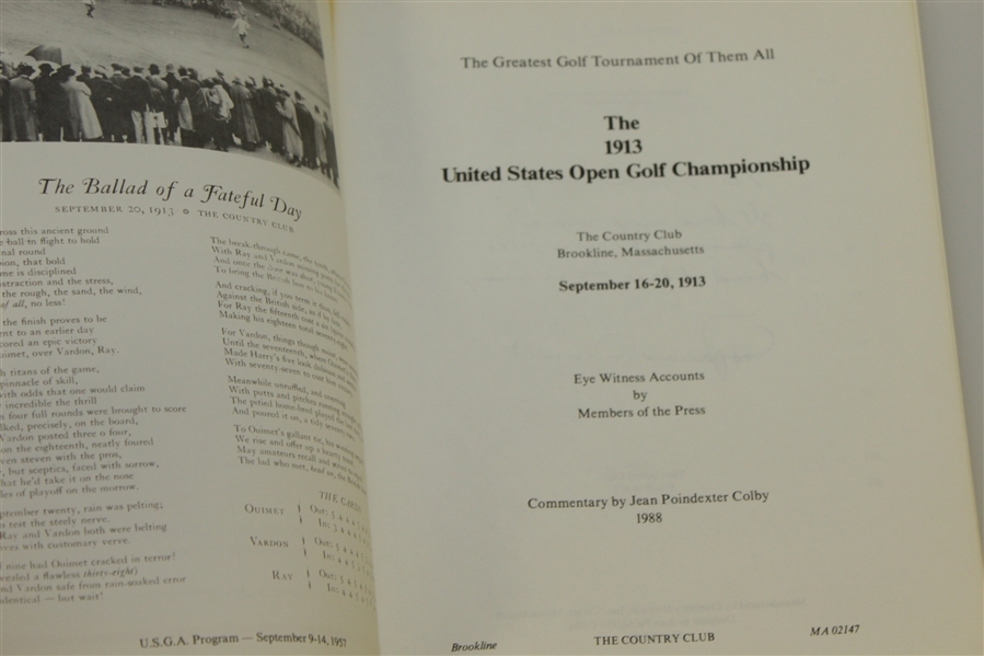 1913 US Open Championship Eyewitness Accounts by Members of the Press by Colby