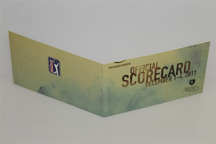 Tiger Woods Signed Sunday Scorecard from 2011 Chevron World Challenge Win! JSA ALOA