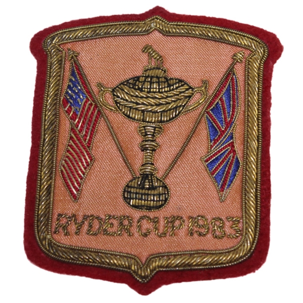 1983 Ryder Cup at PGA National GC Contestant Bullion Blazer Crest/Badge