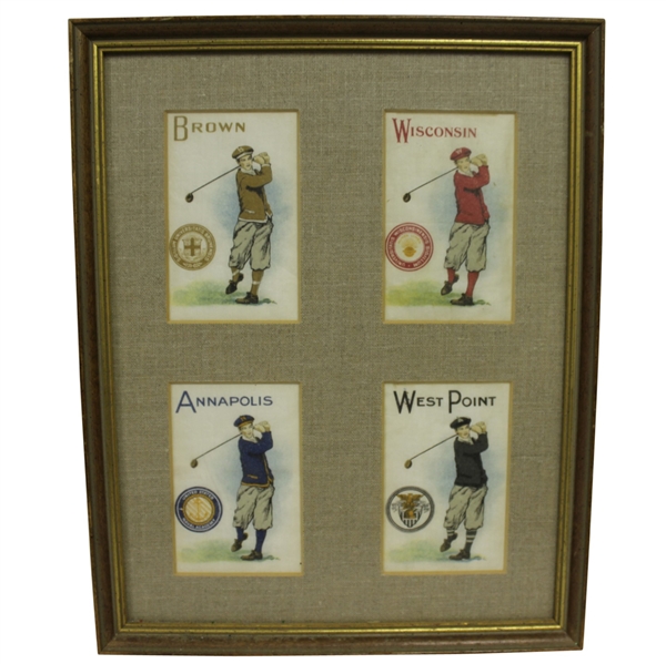 West Point, Brown, Wisconsin, & Annapolis Silks - Framed