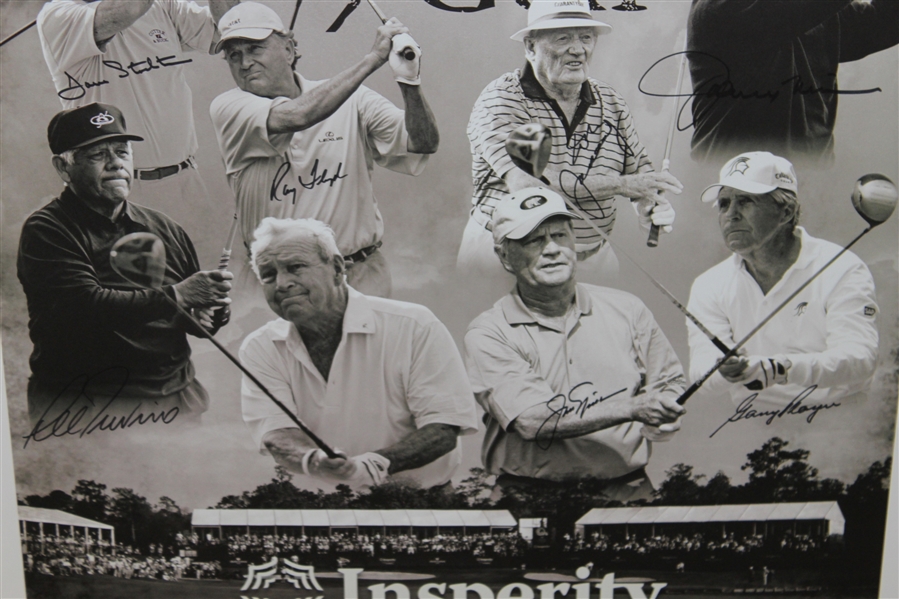 Nicklaus, Floyd, Player, & others Signed 2014 Insperity Inv. Matted Poster JSA ALOA