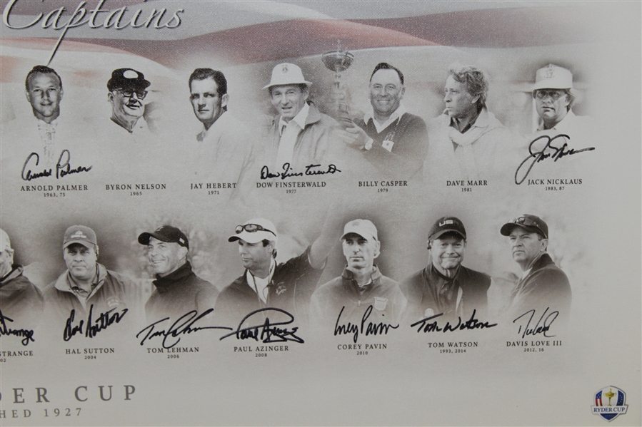Ray Floyd's USA Ryder Cup 'America's Captains' Signed Giclee Gifted By PGA - Framed JSA ALOA