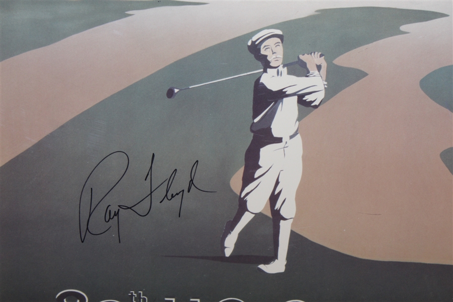 Ray Floyd's Personal Signed 1986 US Open at Shinnecock Hills Byron Huff Ltd Ed Poster - Framed JSA ALOA