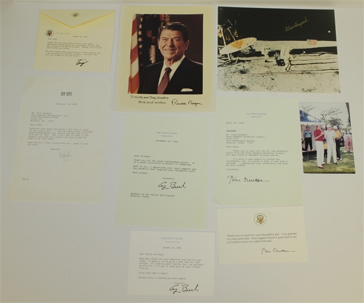 Miscellaneous Correspondence to Doug Sanders - Secretarial or Autopen - Hope, Reagan, Bush, & others
