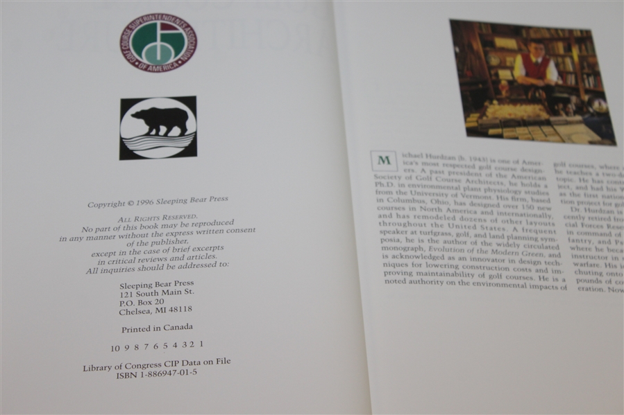 'Golf Course Architecture: Design, Construction & Restoration' 1st Ed. Book by Dr. Michael J. Hurdzan