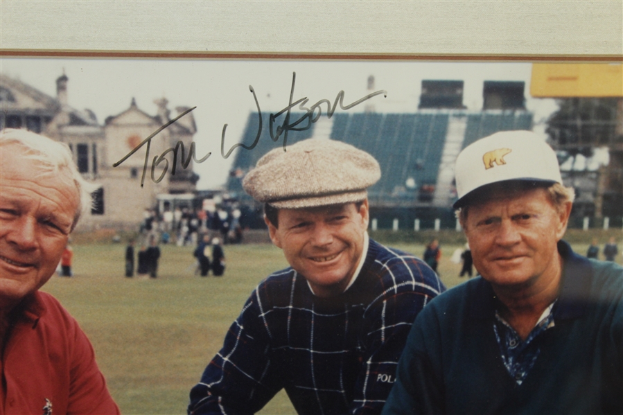 Arnold Palmer, Tom Watson, & Ray Floyd Signed Arnie's Final Open 1995 - Framed JSA ALOA