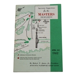 1962 Masters Spectator Guide - Arnold Palmers 3rd of 4 Wins at Augusta-Superior Condition!