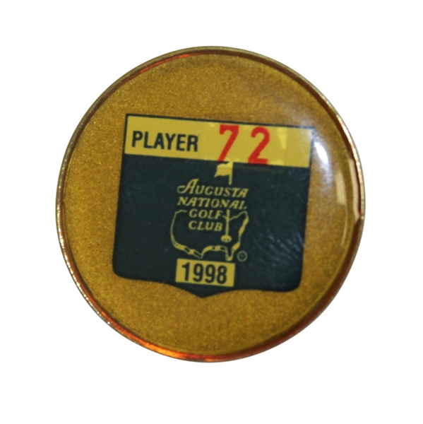 1998 Masters Tournament Player Contestant Badge #72 - Major Winner Mark Brooks'