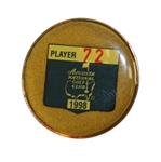 1998 Masters Tournament Player Contestant Badge #72 - Major Winner Mark Brooks
