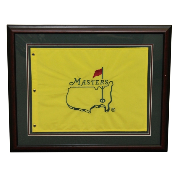 Masters Tournament Embroidered Undated Flag - Framed