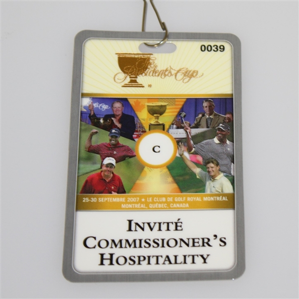 Deane Beman's 2007 The President's Cup Invite Commissioner's Hospitality Badge