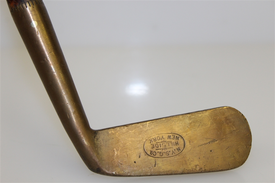 N.Y. S.G. Co. Hillside New York Brass Smooth Face Putter