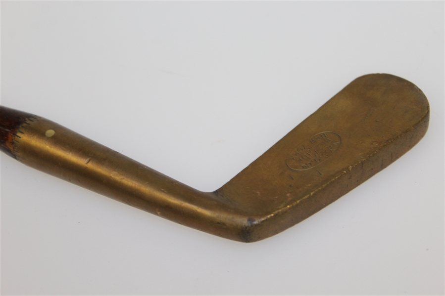 N.Y. S.G. Co. Hillside New York Brass Smooth Face Putter