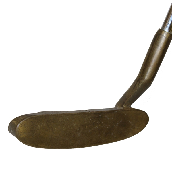 Northwestern Model BR3 Brass Smooth Face Putter w/ Alignment Mark - Tacki-Mac Grips USA