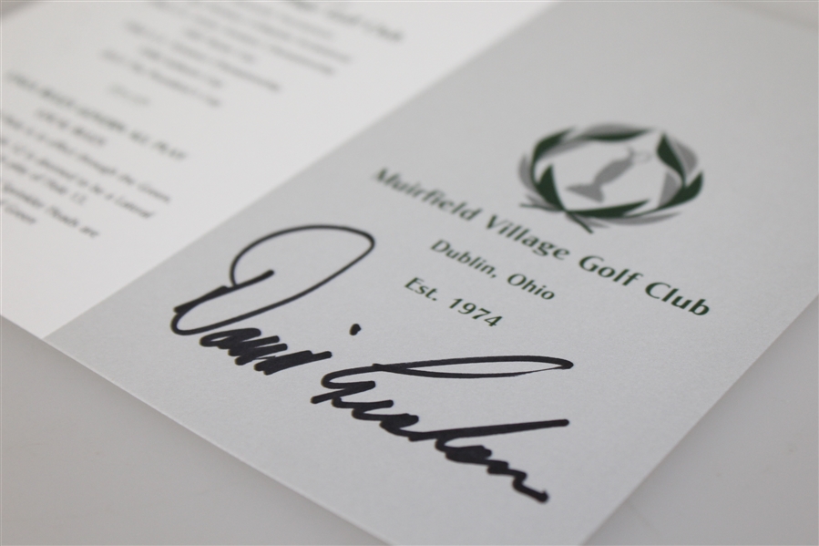 David Graham Signed Muirfield Village Golf Club Scorecard JSA/ALOA