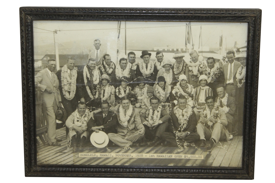 Horton Smith's 1928 1st Hawaiian Open Players Arrive at Honolulu Harbor Photo - November