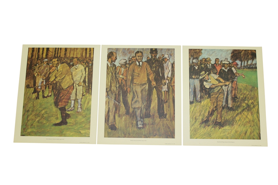 Complete 1966 Set of 'The History of Golf' with 8 Original Lithographs in Original Package