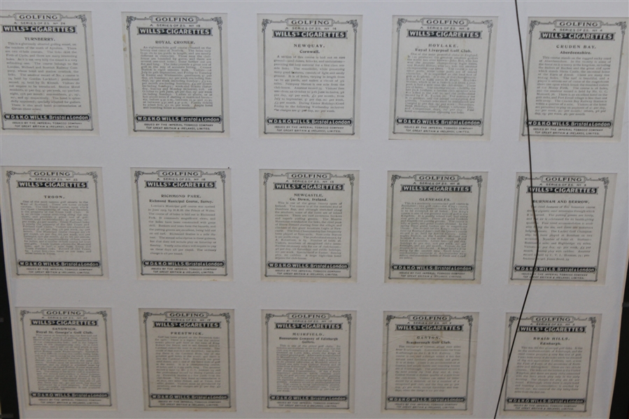 Full Set of 1924 W.D. & H.O. Wills Tobacco Cards - Complete Set of 25 - Framed