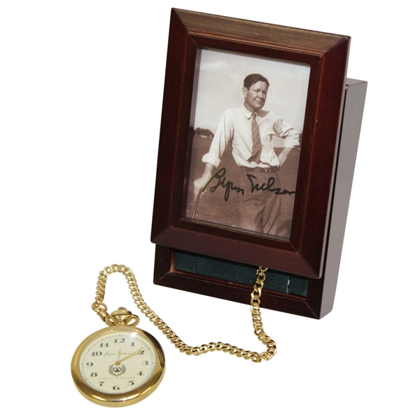 Byron Nelson Gold 'Eleven Straight' Ltd Ed Pocket Watch w/ Signed Box JSA ALOA
