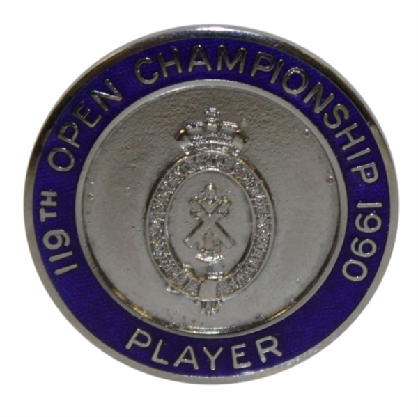 1990 Open Championship at St Andrews Contestants Badge - Nick Faldo Winner
