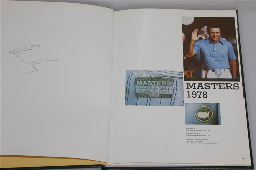 1978 Masters Tournament Annual Book w/ Card - Signed By Winner Gary Player JSA ALOA