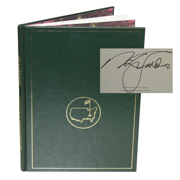 1996 Masters Tournament Annual Book - Signed By Winner Nick Faldo JSA ALOA