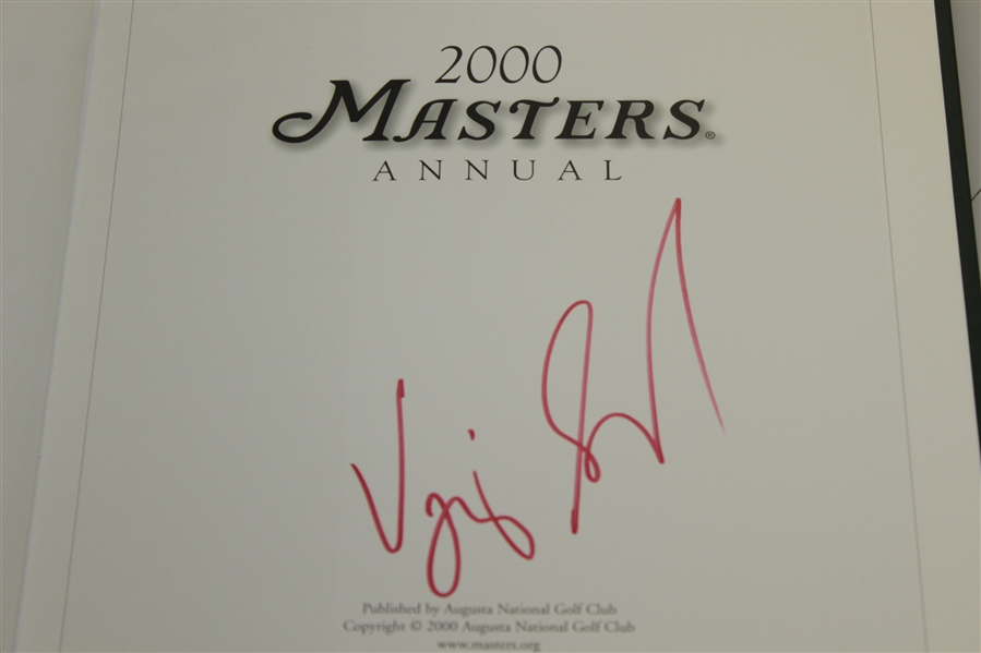 2000 Masters Tournament Annual Book - Signed By Winner Vijay Singh JSA ALOA