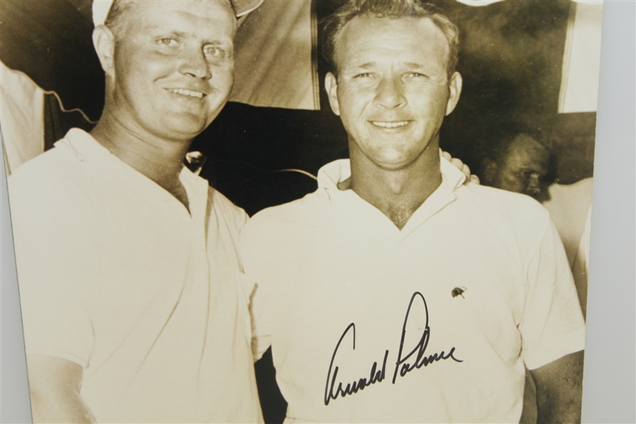 Arnold Palmer Signed Vintage Posed Photo with Jack Nicklaus JSA ALOA