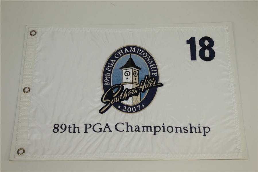 2007 PGA Championship at Southern Hills Embroidered Flag & Pairing Guides - Woods Victory