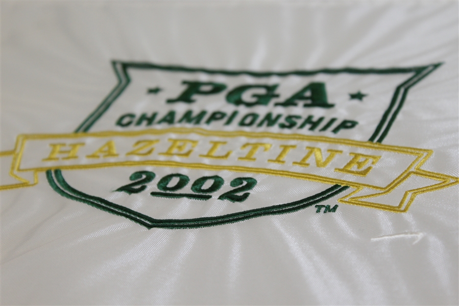 2002 PGA Championship Embroidered Flag White Version - Rich Beem Winner