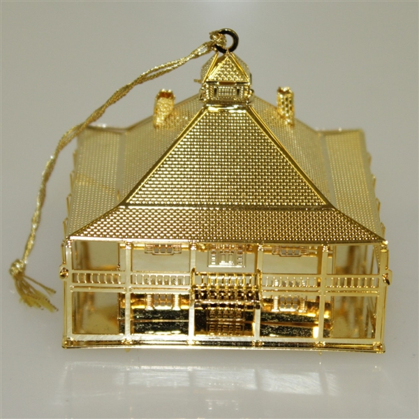 Golden Augusta National Golf Club Clubhouse Ornament w/ Box