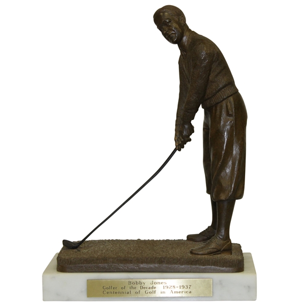 Bobby Jones Bronze Statue Pre-Swing Pose - Golfer of the Decade 1928 to 1937