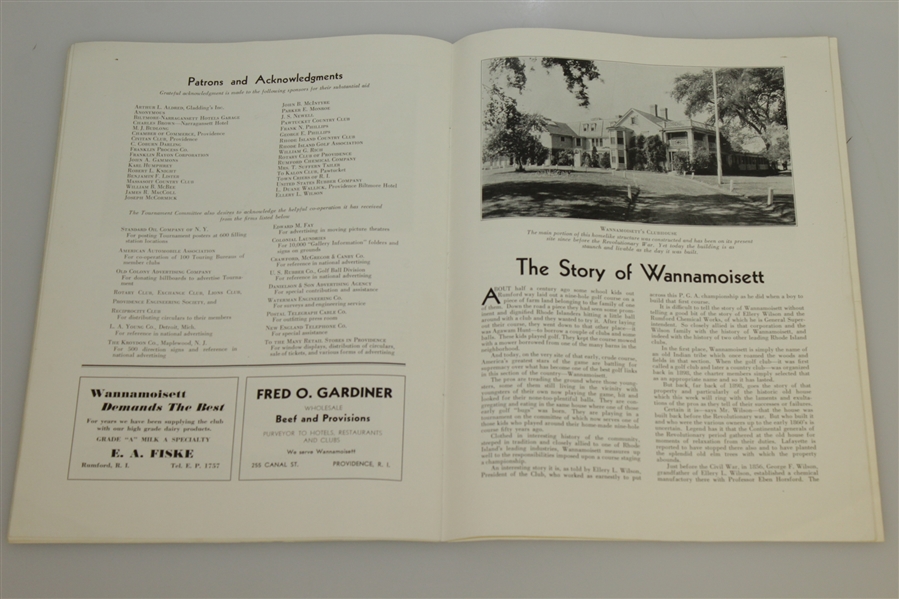1931 PGA Championship Program - Wannamoisett CC - Tom Creavy Winner
