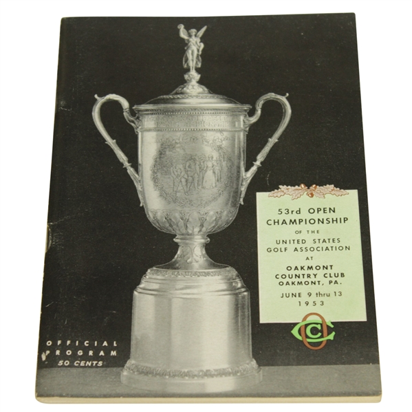 1953 US Open Championship at Oakmont Official Program - Ben Hogan Winner