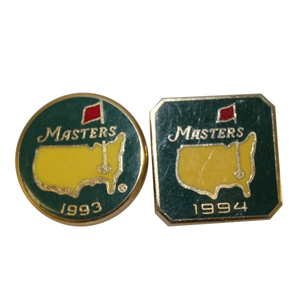 Masters Tournament Employee Pins - 1993 & 1994