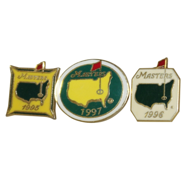 Masters Tournament Employee Pins - 1995, 1996 & 1997 (Tiger)
